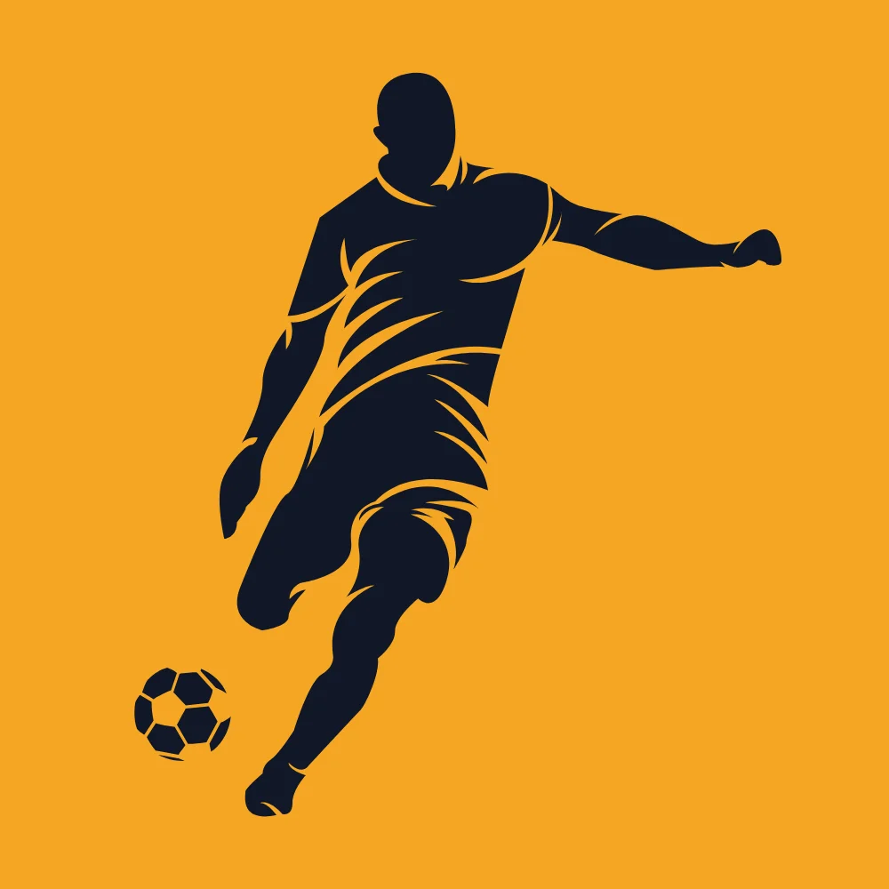 Football player kicking ball representing Premier League, Champions League, and World Cup betting on CricBet99
